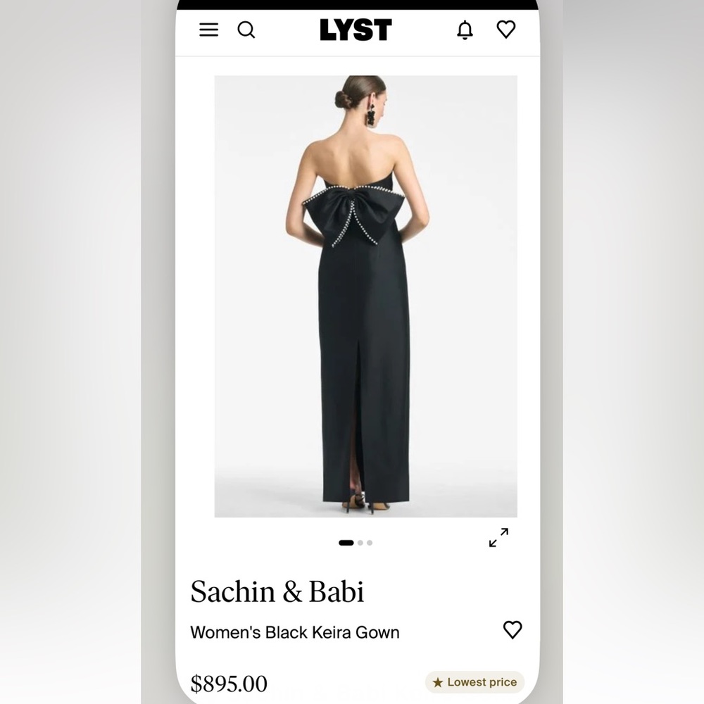 Sachin & Babi Kiera Gown - Black - sz 0